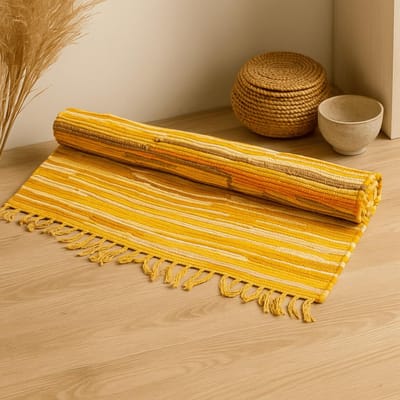 Groot voddenkleed - 150x90cm - premium kwaliteit - Sunrise Oranges