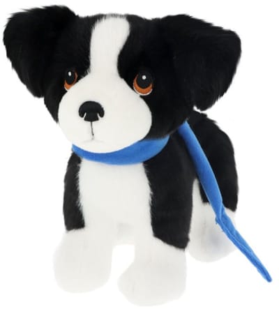 Keel Toys Puppy Love in lead Border Collie - 23 cm - Dieren knuffelbeesten