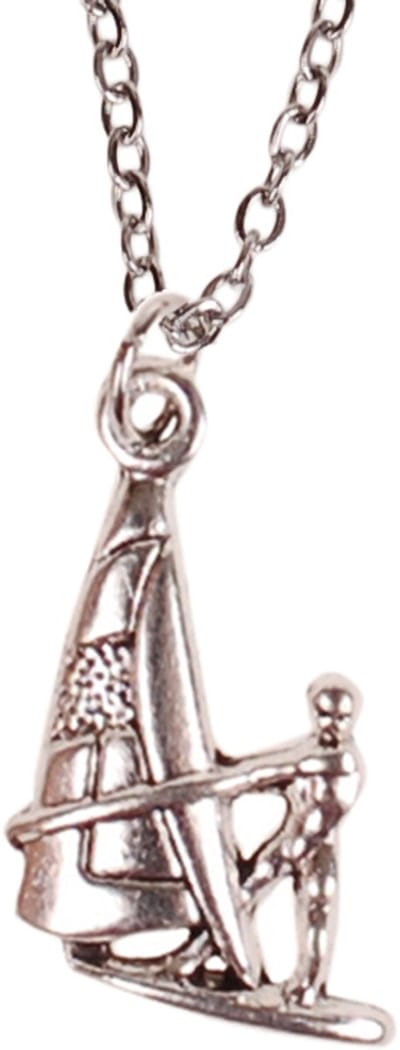 Ketting Zilverkleurig 55cm - Hangertje Zeilboot zilverkleurig