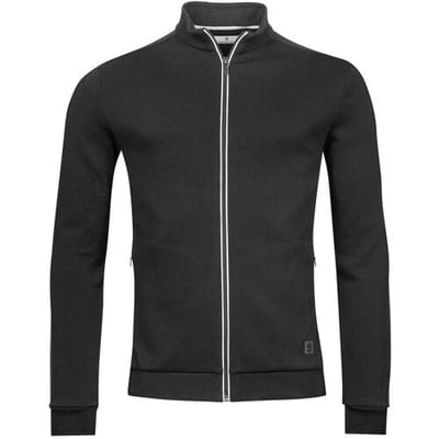 Thomas Maine Vest Sweat Cardigan Zip Doubleface Interlock Zwart / male