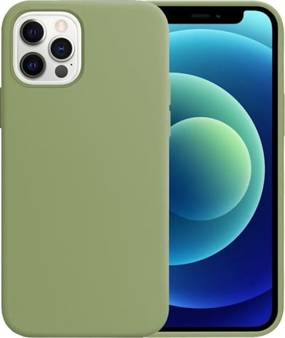 Hoesje - Geschikt voor Apple iPhone 12 Pro - Sterk & Shockproof - Siliconen Case - Hoes Cover - Telefoonhoes - Groen
