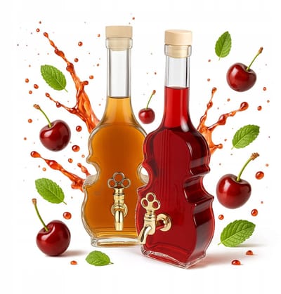 Bimberek Serie - Glazen Karaffel - Vioolvormig - 500ml - Met Kran