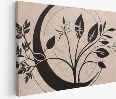 Saammp - Muurcirkel Hout - Strand En Zee - Vogel - Pad Vanuit de duinen - Ø 80 - Wandcirkel - Wanddecoratie Cirkel - muurdecoratie Woonkamer - Slaapkamer decoratie - Rond Schilderij