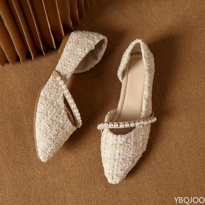 Lente zomer spitse platte enkele schoenen voor dames veelzijdig zacht casual eenvoudig comfortabel elegant damesschoenen 39