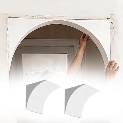 Deurboogframe Halve Cirkel - Boogstandaard Deur - Feestdecoratie Maken - Schuim Hoge Dichtheid - 18-30 cm - Wit