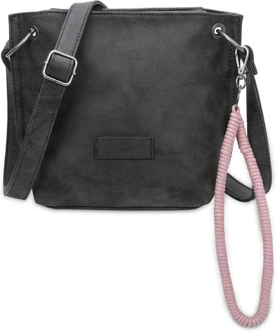 Fritzi aus Preußen Schoudertas Fritzi03N Vintage Crossbody Bag Black Idol Zwart