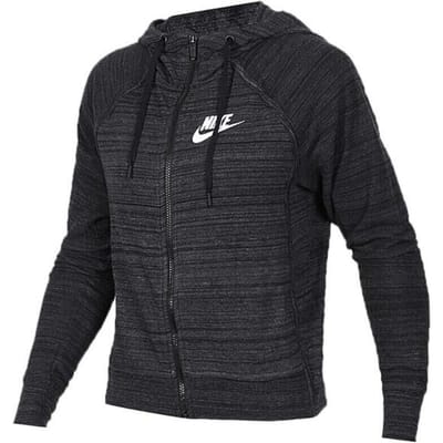 Veste à capuche Nike couleur unie avec logo imprimé pour femme Noir 897913-010 S black