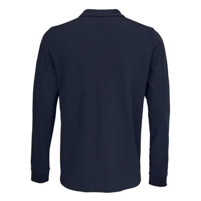 SOLS Unisex poloshirt met lange mouwen van katoen voor volwassenen (Franse marine)