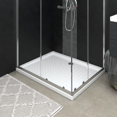 vidaXL - Douchebak - met - noppen - 80x100x4 - cm - ABS - wit