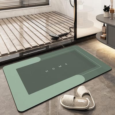 Effen Kleur Diatomeeënaarde Mat Badkamer Badkamer Deur Absorberend, Antislip, Vuil- en Slijtvast Voetmat 60 * 90cm (crystal velvet)
