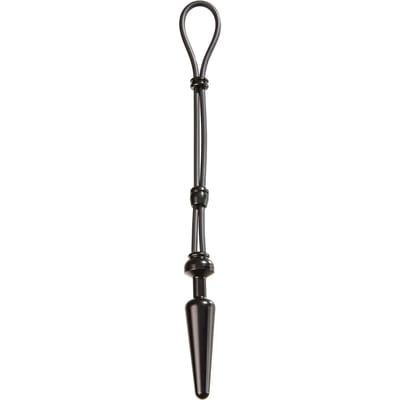 Cock-Grip Aluminium Medium Butt plug met cockring - Zwart