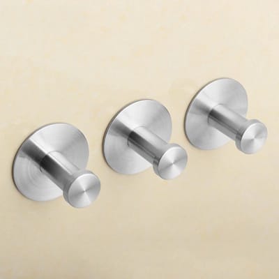 Gadgetpoint - Ophanghaak - Badkamerhaak - Zelfklevend - RVS - 2 stuks - Handdoekhaak