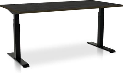 Zit-sta bureau elektrisch verstelbaar - MRC PRO NEN-EN 527 | 180 x 80 cm | frame zwart - blad zwart eiken - met kabelmanagement | memory functie met USB | 150kg draagvermogen