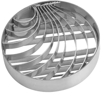 Daity 4-inch zoetbroodvorm - dubbelzijdige koekjesvorm - doe-het-zelf roestvrijstalen zoetbroodvorm voor het bakken van koekjes (zilver)
