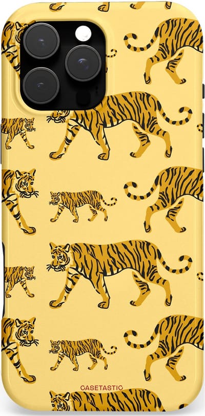 Casetastic Hoesje Geschikt voor Apple iPhone 16 Pro Max Magsafe - Stijlvolle Beschermende Duo-layer Case - Streep van de natuur