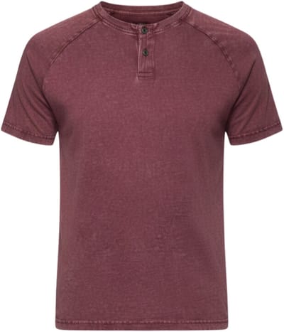 OMBRE T-shirt - Regular Fit - Katoen - Korte Mouw Bordeaux L