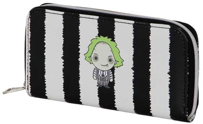 Karactermania - Beetlejuice Strepen - Pasjeshouder - Portemonnee met rits - Portefeuille - Wit