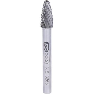 KS Tools 515.3263 Freesstift Hardmetaal Boom Lengte 65 mm Afmeting, Ø 6 mm Werklengte 42 mm Schachtdiameter 6.0 mm