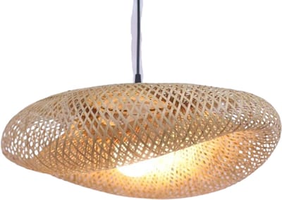 Emvae Hanglamp - Rotan Lamp - Handgemaakte Hanglamp voor Woonkamer en Eetkamer - 40 cm - E27