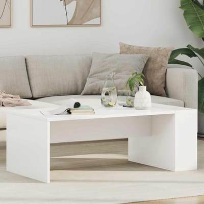 vidaXL - Salontafel - Wit - 95 - x - 50 - x - 34 - cm - Bewerkt - hout