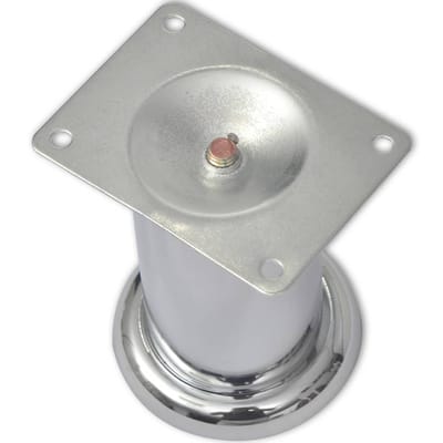 vidaXL - Bankpoten - 8 - st - rond - 60 - mm - chroomkleurig