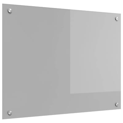 vidaXL - Keukenachterwand - Lichtgrijs - 80 - x - 60 - cm - gehard - glas