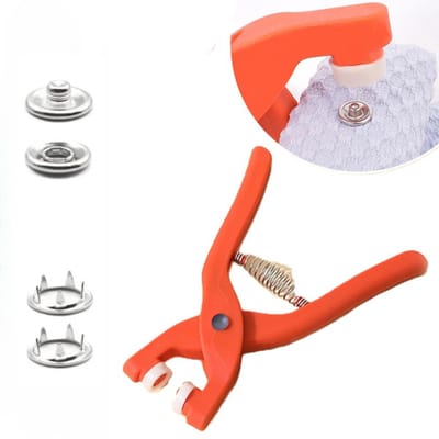 50 Stuks Drukknoopset met Knopentang - Gereedschapset voor Leder, Schoenen & Tassen – Knopentang - Knopen Aanbrengen - Bevestigen van drukknopen - Knopentang -LOUZIR