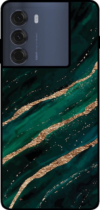Smartphonica Telefoonhoesje Geschikt voor Motorola Moto G200 5G / Edge S30 met marmer opdruk - TPU backcover case marble design - Groen Goud geschikt voor Motorola Edge S30;Motorola Moto G200 5G