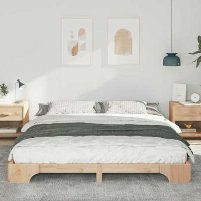 vidaXL - Bedframe - Bruin - 180 - x - 210 - cm - Massief - grenenhout
