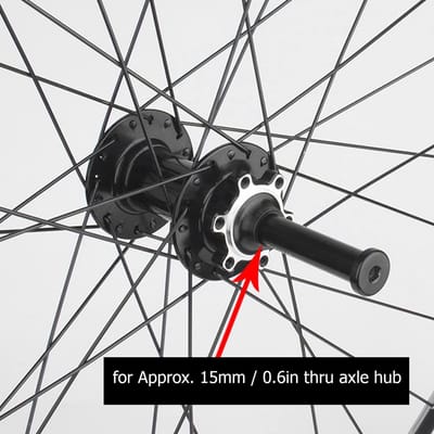 Dailygoods- Vooras Aluminium - Thru Axle 15x145mm - M14xP1.5 - Mountainbike - Schacht - Lichtgewicht - As