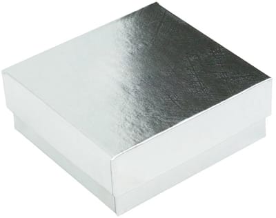 Luxe Eco Sieradendoosje Zilver 6 x 6 cm Sieraden Cadeau Doosje Cadeaudoosje Box Oorbel Halsketting