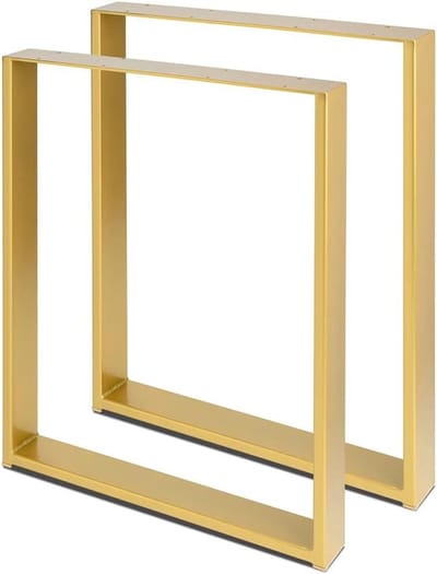 Metalen tafelpoten - Meubelonderstel - Tafel maken - Hoog draagvermogen - 90x72 cm - Goud