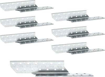 Sparrenpettenanker - Balkverbinder Hoek - Houtconstructies Bouwen - Dubbel Brede Plaat - 170 x 32 mm - Metaal