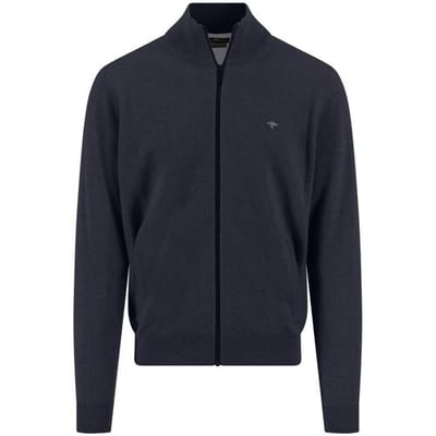 Fynch-Hatton Vest Cardigan Zip Lambswool Navy / male