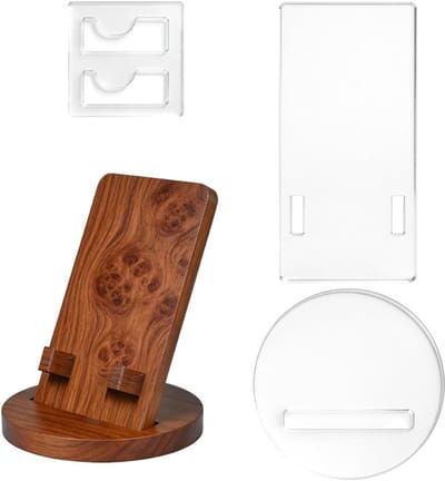 3 Stuks Telefoonstandaard Acryl Router Template voor Houtbewerking, 5mm Dikke Inlay Jig Kit voor Precisie Traceren en DIY Houtprojecten