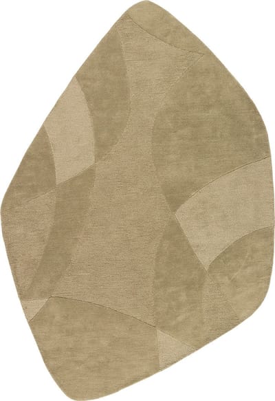 Acsento Piana Stone Green Vloerkleed - 200 x 290 cm - Groen - Organisch - Wol - Eetkamer, Woonkamer - Geometrisch - Modern