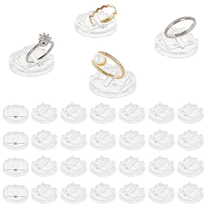 30 Stuks Transparante Acryl Ring Displayhouders voor Sieraden