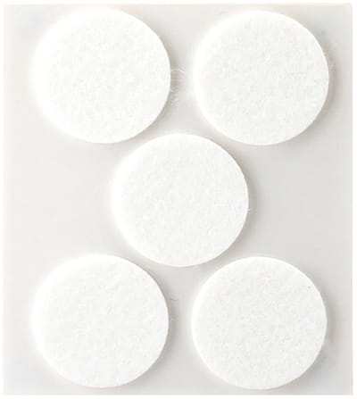 Inofix Zelfklevende Vilt Ø34mm - Rond - Wit - 5 stuks