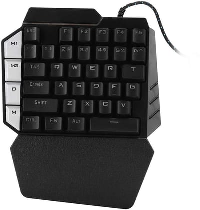 Cosensi - Dailygoods - Dailygoody - Eenhandig Gamingtoetsenbord - Mini Mechanisch Toetsenbord - Plug en Play - Draagbaar - 38 Toetsen - Game Access...