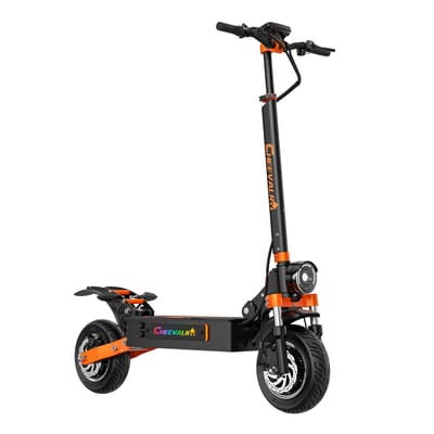 Cheevalry S10 Elektrische Scooter met Dubbele Motor en Knipperlichten, 52V 36Ah Batterij zwart