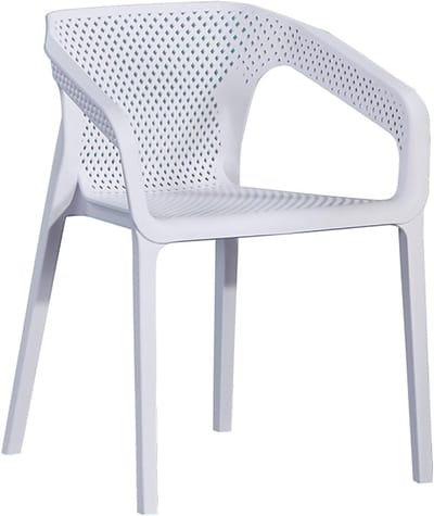 Stapelbare Stoelen - Tuinstoelen Keukenstoelen - Buiten Zitten - Met Armleuning - 4 Stuks - Zwart