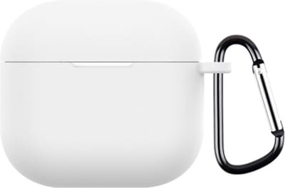 Telestore - hoesje geschikt voor AirPods 4 soft case cover - wit - TPU hoesje Beschermhoes - AirPods 4 Cover - AirPods 4 hoesje - Geschikt voor Apple Airpods 4 - gel hoesje met sleutelhanger