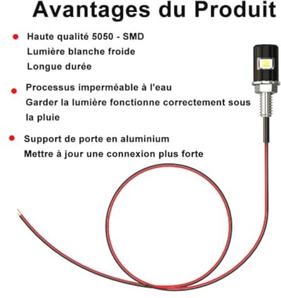 LED Kentekenplaatlicht 12V - Waterdicht en Super Helder voor Motorfiets en Auto