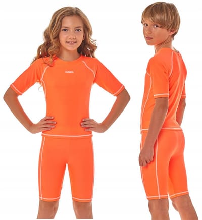 ZAGANO - Badpak unisex kinderen - Maat 104 - Sneldrogende - Sport zwempak - Strandpak kinderen