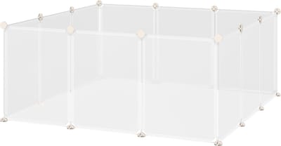 PawHut roosterbehuizing - voor binnen - antislip - robuust - wit