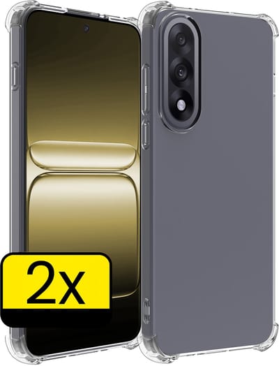 Hoesje - 2 Stuks - Geschikt voor OnePlus Nord 5 - Sterk & Shockproof - Siliconen Case - Back Cover - Telefoon Hoes Shock Proof - Telefoonhoesjes - Transparant