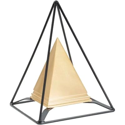 Decoratief piramideobject van ijzer Mauro Ferretti