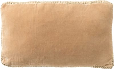 Dutch Decor MANOE - kussenhoes 30x50 cm - effen kleur - jute rand - Semolina - beige - met rits - zonder binnenkussen