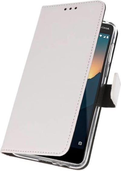 Booktype Telefoonhoesjes - Bookcase Hoesje - Wallet Case - Geschikt voor Nokia 2.1 - Wit