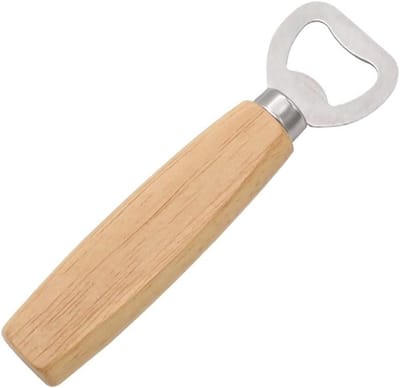 Draagbare Flessenopener met Houten Handvat voor Thuis, Bar en Feestjes - Ideaal voor Bier en Frisdrank
